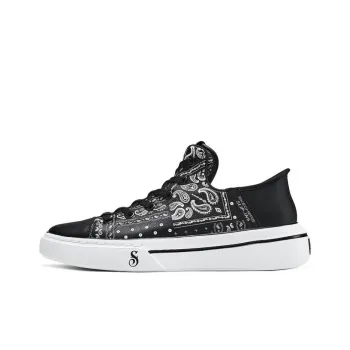 Skechers SNOOP Anti-Slip Wear-Resistant Low-Top Casual Shoes Men's Black