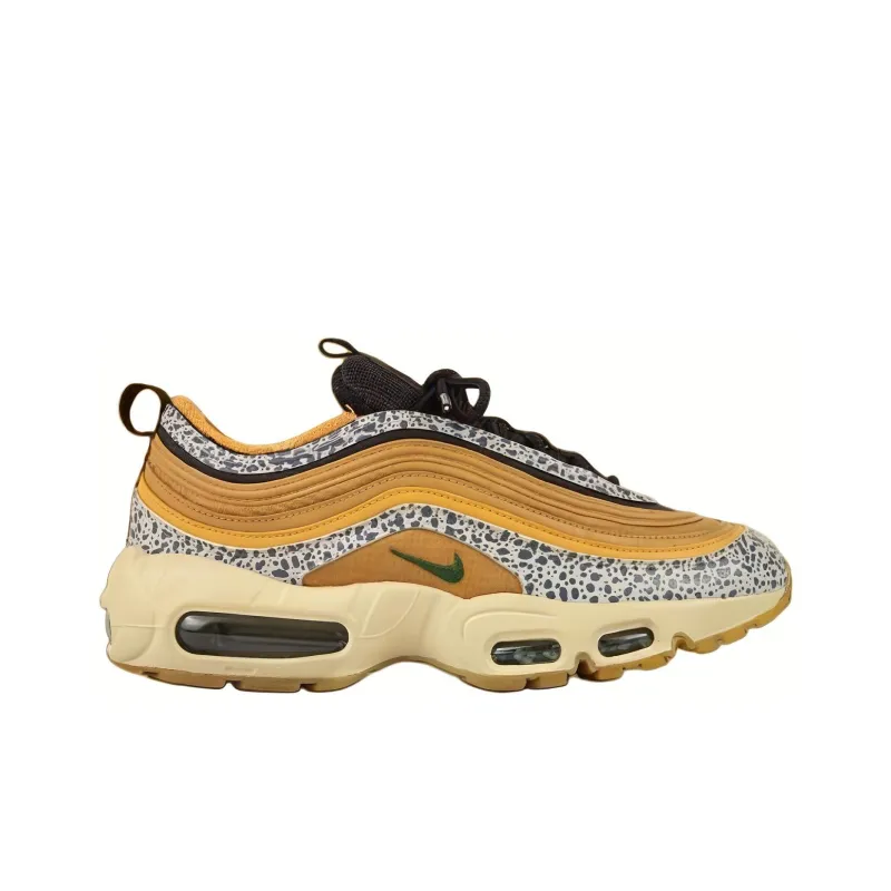 Nike Air Max 97 Cushioning Anti-Slip And Wear-Resistant Low-Top Casual Running Shoes Unisex Tan-1
