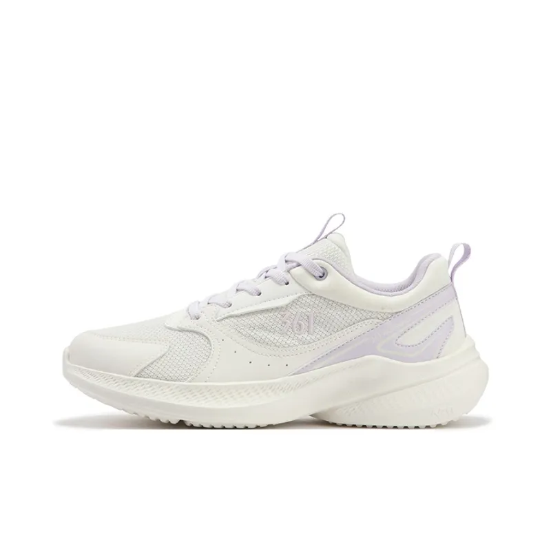 361° Anti Slip Wear Resistant Low Top Running Shoes Women's White Purple-0