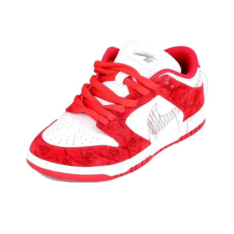 THE SHOE SURGEON x Nike Slip-Resistant Low-Top Casual Shoes Men's Red White-0