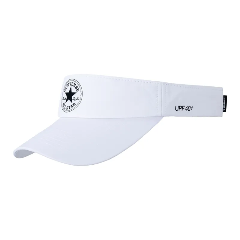 Converse Elastane, Polyester Visor Sun Hat For Sun Protection Grade School Pure White-0