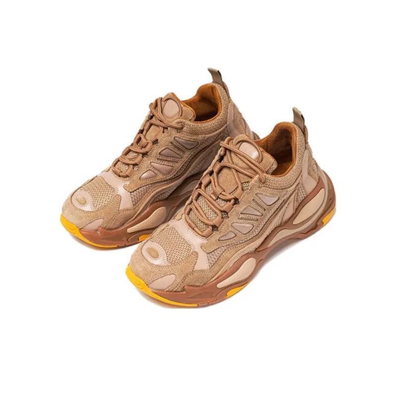 Sandro Mid Top Chunky Sneakers Women's Camel-1