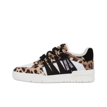MOSCHINO Leopard Print Low Top Sneakers Women's