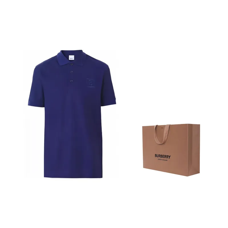 Burberry Letter Graphic Cotton Pique Polo Shirt-1