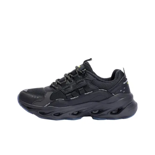 TOREAD Anti Slip Wear Resistant Low Top Chunky Sneakers Men's Black