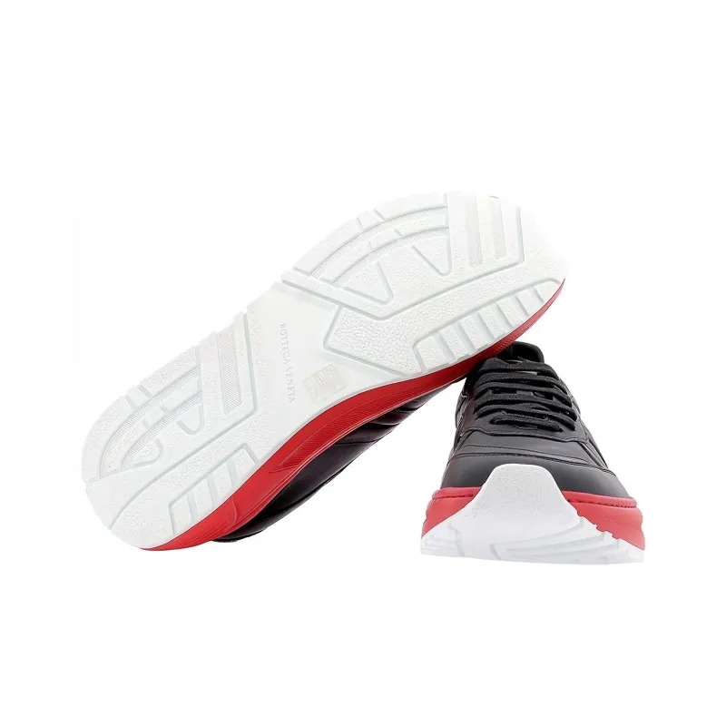 Bottega Veneta Speedster Athletic Shoes Men's Black Red-4