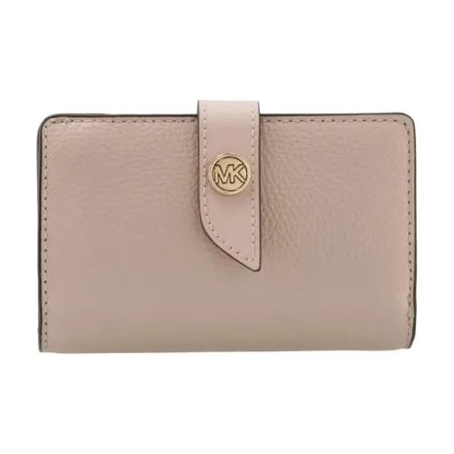 MICHAEL KORS Calfskin Wallet Medium Size Women's Nude Pink