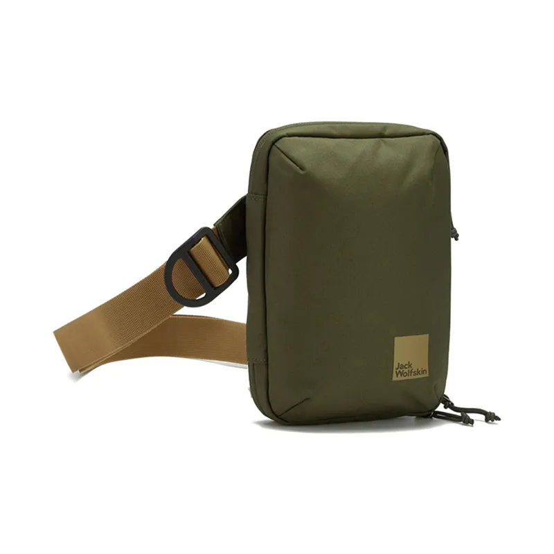Jack Wolfskin Polyester Crossbody Bag Regular Unisex Black/Moss Green/Burnt Yellow-6