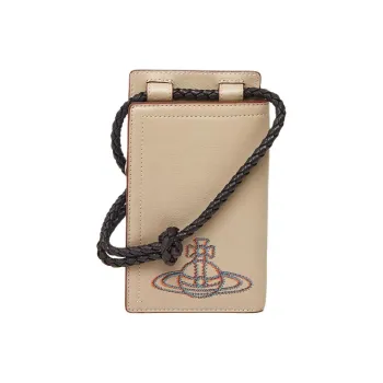 Vivienne Westwood Cow Leather Shoulder Bag, Crossbody Bag, Wallet Unisex Beige