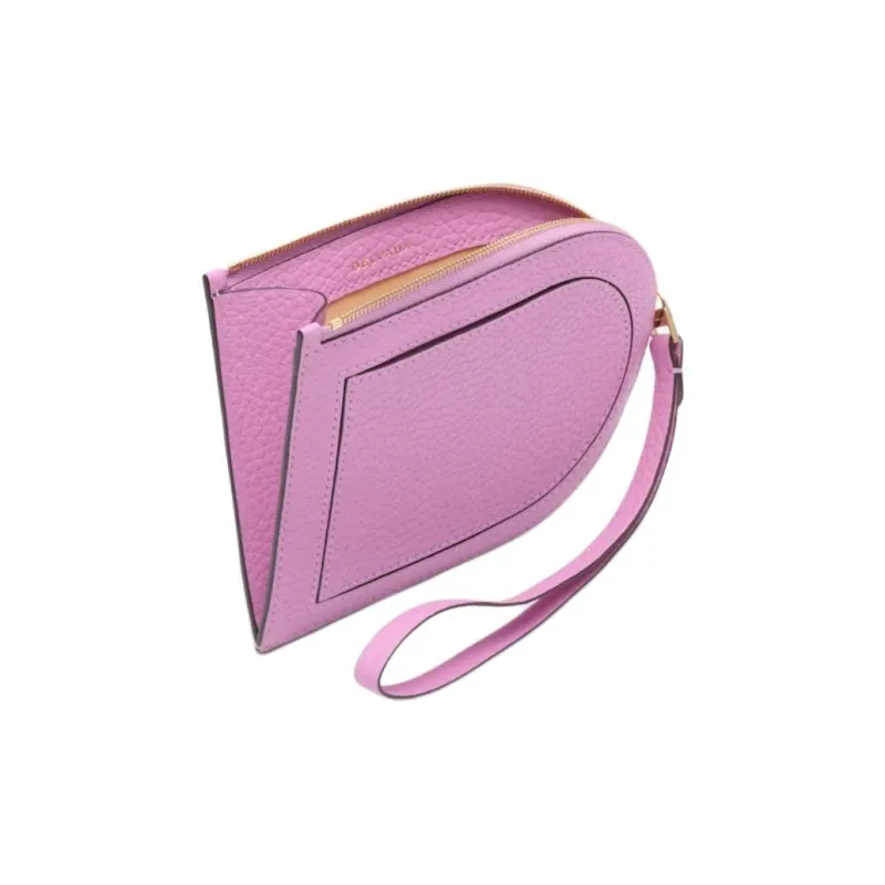 Delvau Pin Taurillon Soft Grain Leather Coin Purse Women's Orchid Pink-2