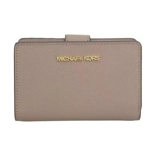 MICHAEL KORS Leather Wallet Women's Dark Gray