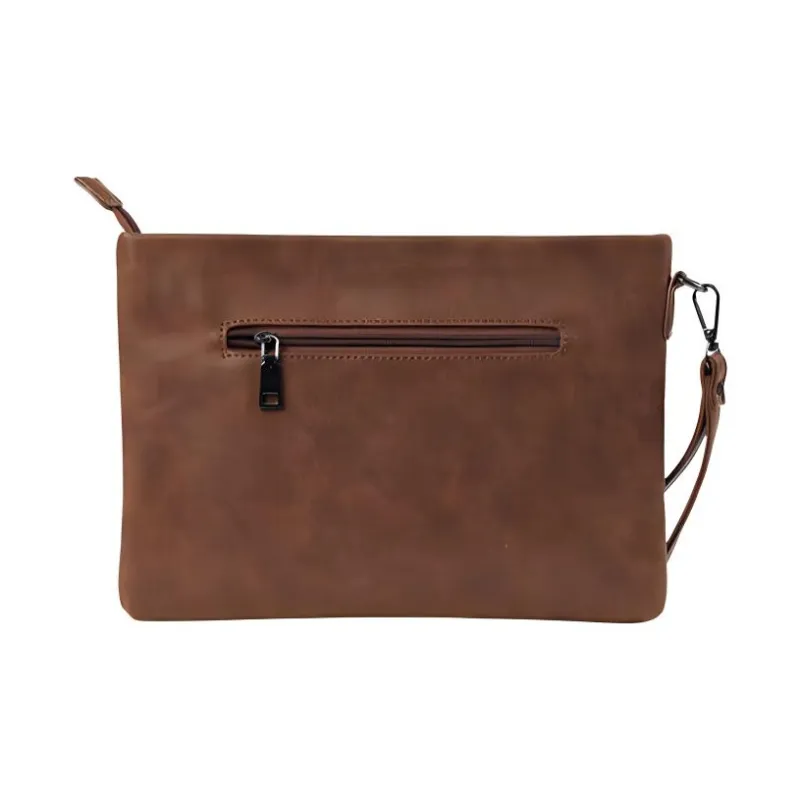 CARTELO PVC Clutch Handheld File Bag Regular Unisex Coffee-2