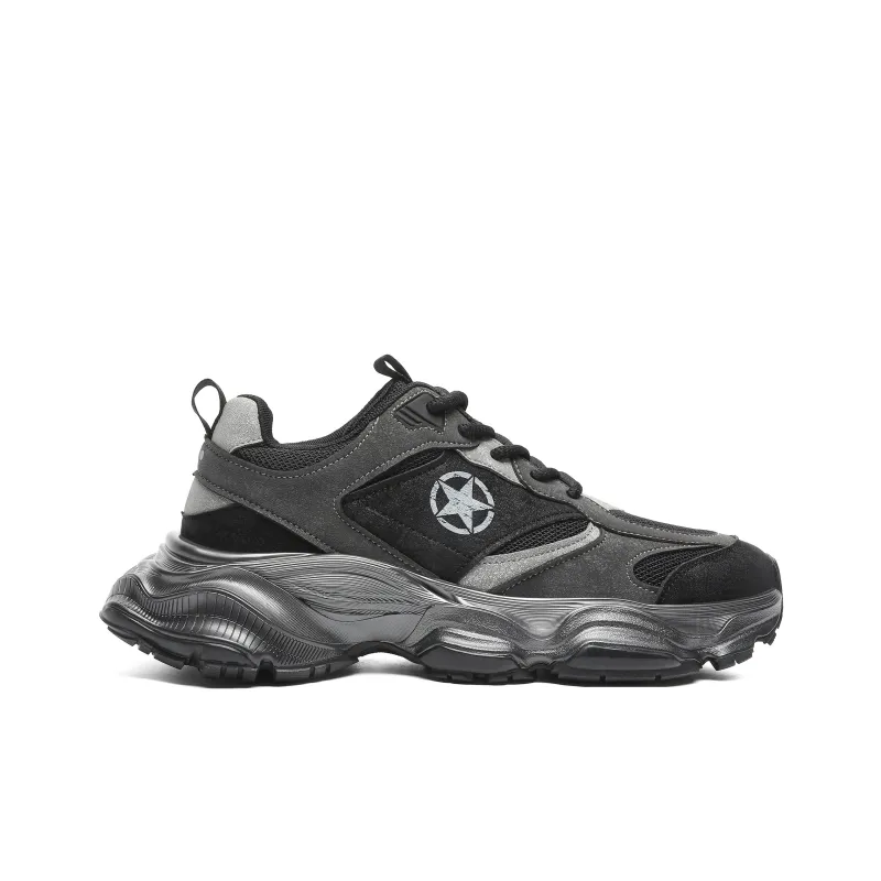 JEEP SPIRIT Chunky Sneakers Men Low Top Gray, White-1