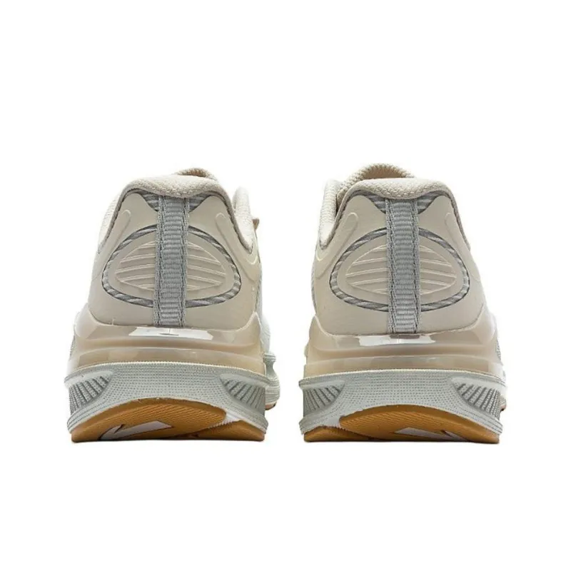 CHAOJIANTA Cushioning Slip Resistant Low Top Running Shoes Women's Gray Beige-3