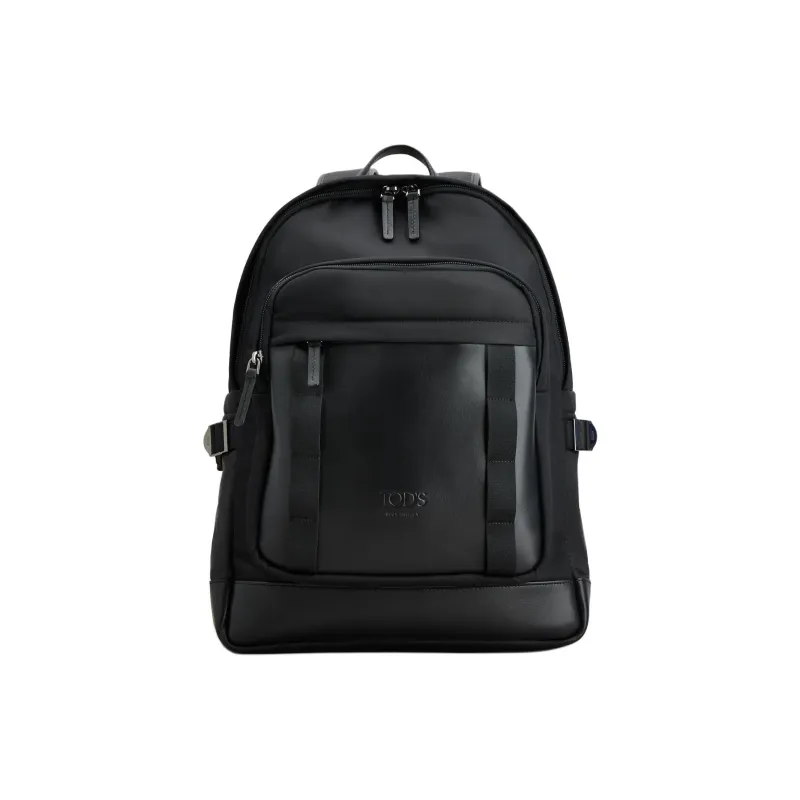 TOD'S Fabric With Leather Backpack Medium Size Men's Black-0