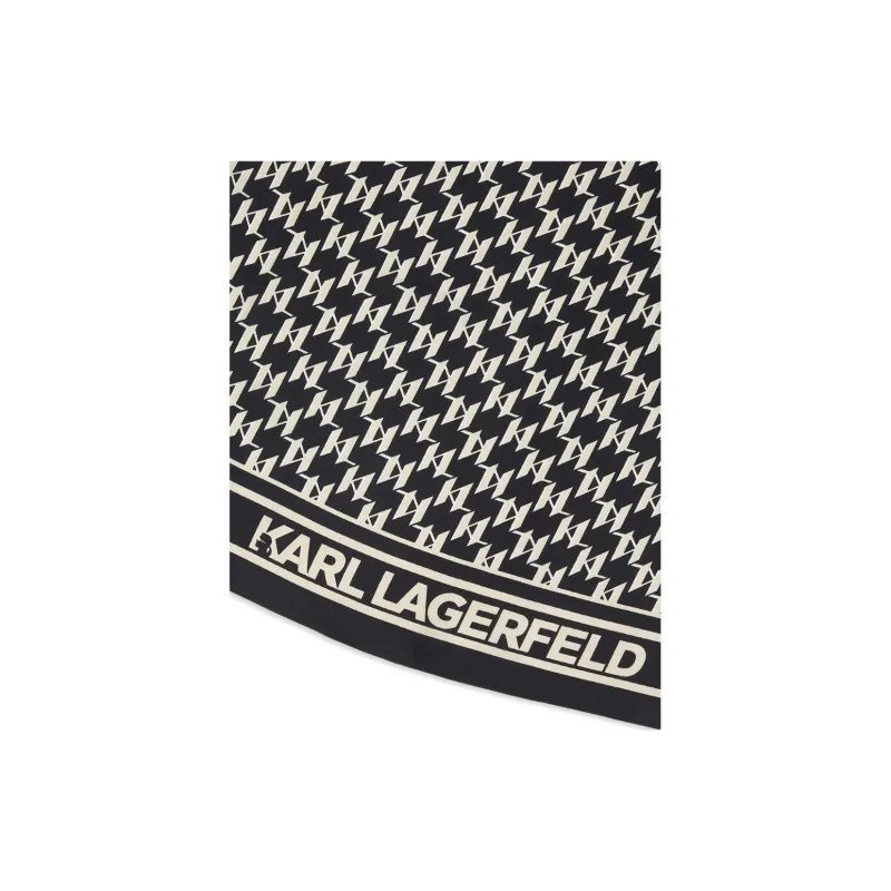KARL LAGERFELD / Karl Lagerfeld Jeans Monogram print Silk Scarf-2