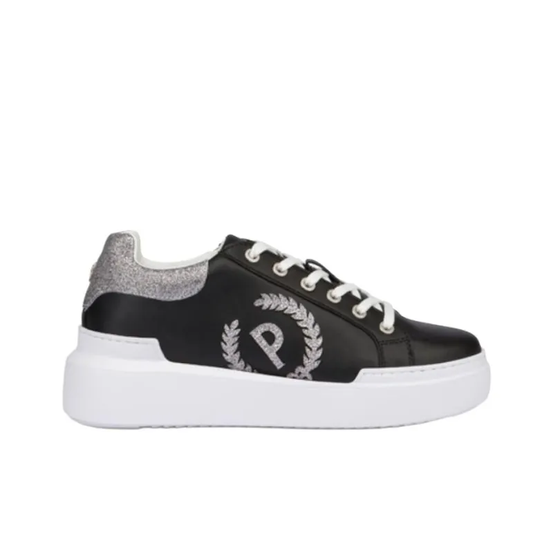 Pollini Carrie Low-Top Skateboard Shoes 4.5cm Women's Black-1