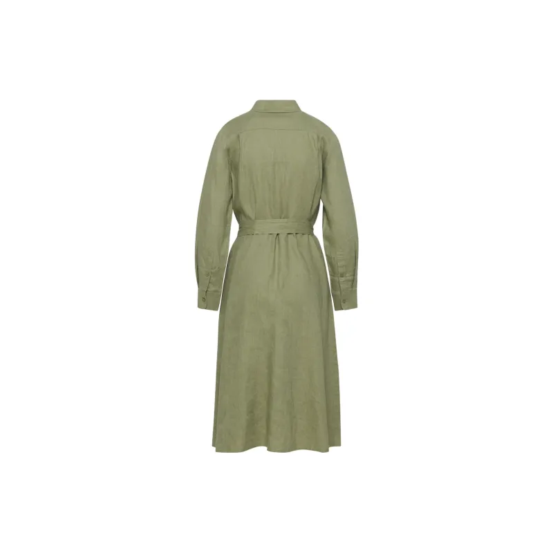 ARITZIA Wilfred Finlay Linen Dress Long-Sleeved Dresses Women's Bosana Green-1