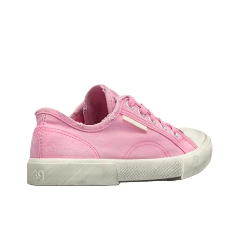 Balenciaga Paris Low Top Sneakers 'Washed Pink Cotton And White Rubber' Women's-4