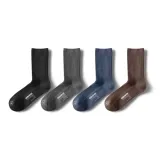 Dark Blue+Dark Heather Gray+Black+Brown
