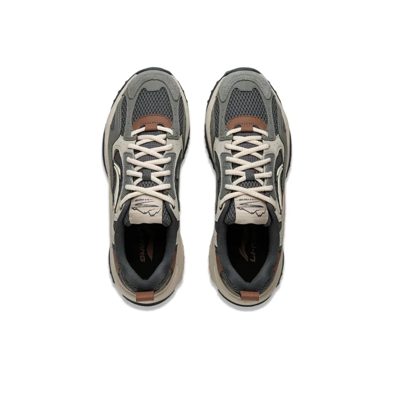 LiNing Churui V2 Wear-Resistant Slip-Resistant Low-Top Casual Shoes Men's Black Gray Green-3