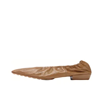 Bottega Veneta Leather Ballet Flat Almond Women's