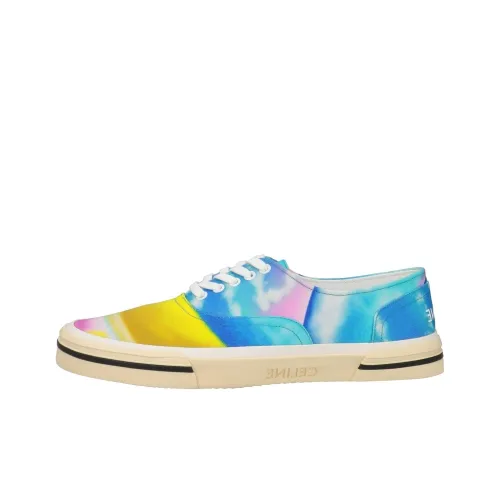CELINE Low Top Canvas Shoes Men's Blue