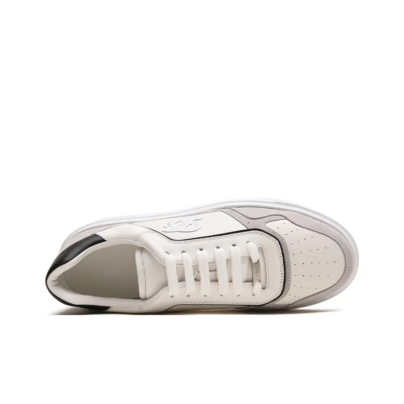 S. T.DUPONT Low-Top Skateboard Shoes Men's White Gray Black-3