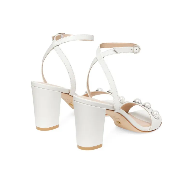 Stuart Weitzman/SW Nearlybare Portia Strap Sandals 8cm Women's White-3