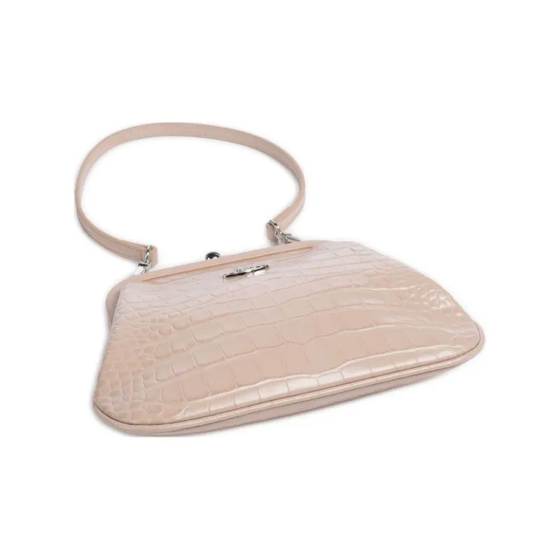 Vivienne Westwood Embossed Calfskin Handbag Shoulder Bag Women's Antique Pink-2