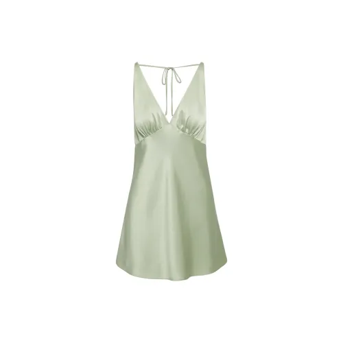 ARITZIA Slip Dresses Women's Silver Sage Green/Silver Sage Green