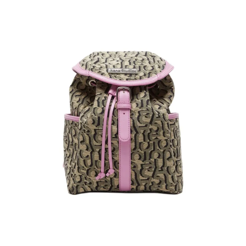 Acne Studios Nylon With Polyester Backpack Mini Women's Beige & Pink-0