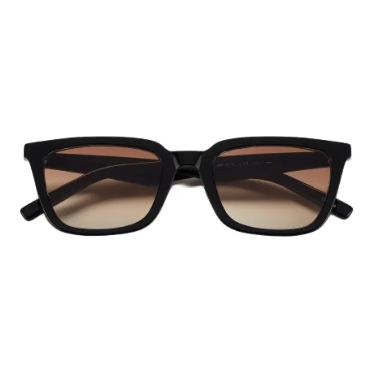 PUBLIC BEACON Acetate Rectangular Sunglasses Women's Black-1