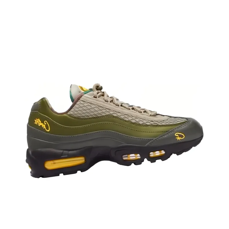 Corteiz x Nike Air Max 95 Cushioning Wear-Resistant Low-Top Sports Casual Shoes Men's Army Green-1