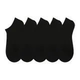 5-Pack No-Show Socks Black 5