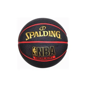 SPALDING Size 7 Indoor Outdoor Universal Basketball Rubber Black Red Gold