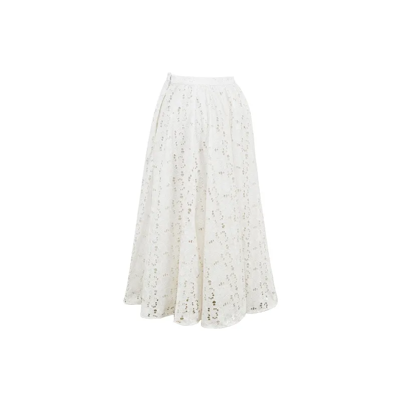 HOUSE OF CB FRANCINE Casual Long Skirt Women's White/White-2