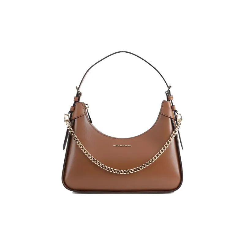 MICHAEL KORS Wilma Leather Crossbody Handbag, Shoulder Bag Women's Leather Brown-2