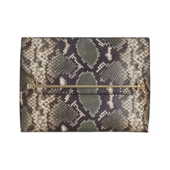 Strathberry Calfskin Shoulder Bag Crossbody Bag Regular Women's Gray Green