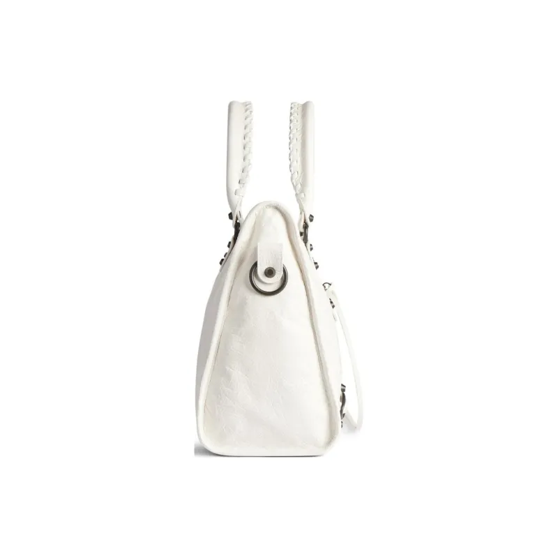 Balenciaga Arena Storico Lambskin Shoulder Bag Crossbody Bag Handbag Medium Size Women's Bright White-3