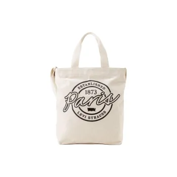 Levi’s Cotton Patchwork Canvas Tote Bag Shopping Bag Handbag Women's White