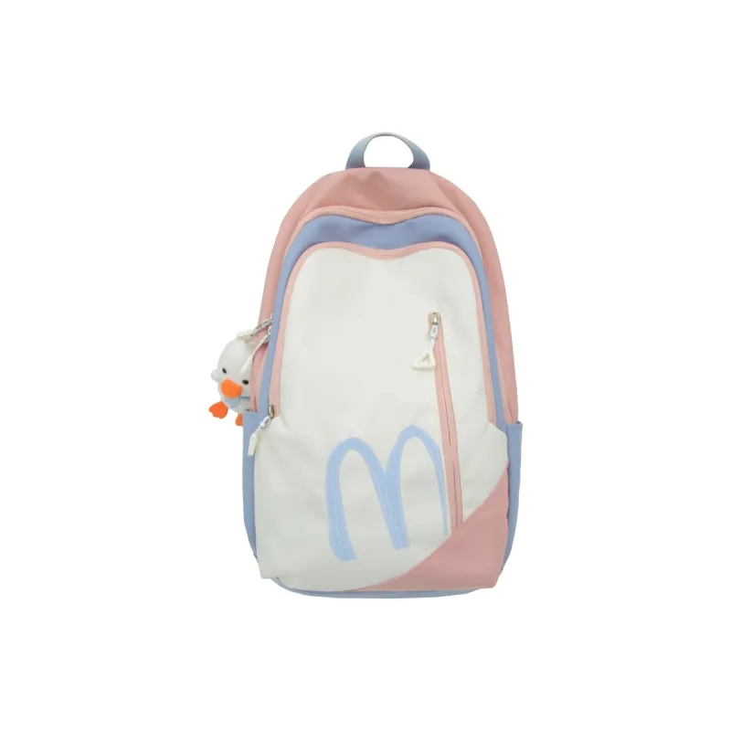 Huangmu Nylon Student Backpack Laptop Bag Regular Unisex Multicolor-1