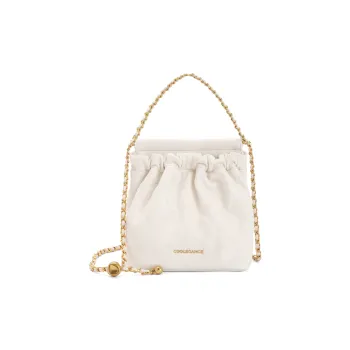 BELLE Artificial Leather Handbag, Shoulder Bag, Crossbody Bag Trumpets Women's Beige/Black