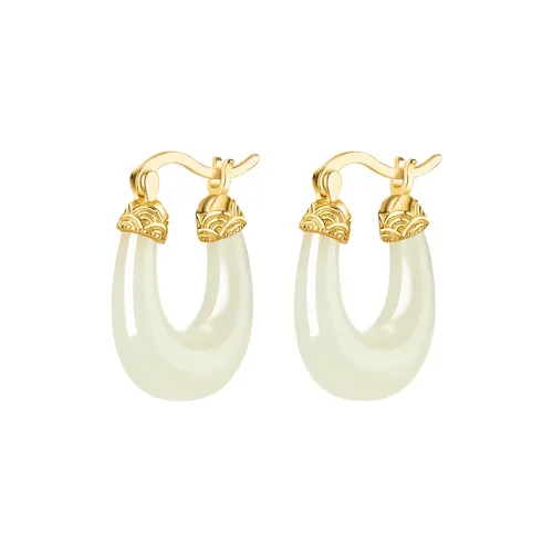 MAMADESHOUHU Hetian Jade Earrings Women's