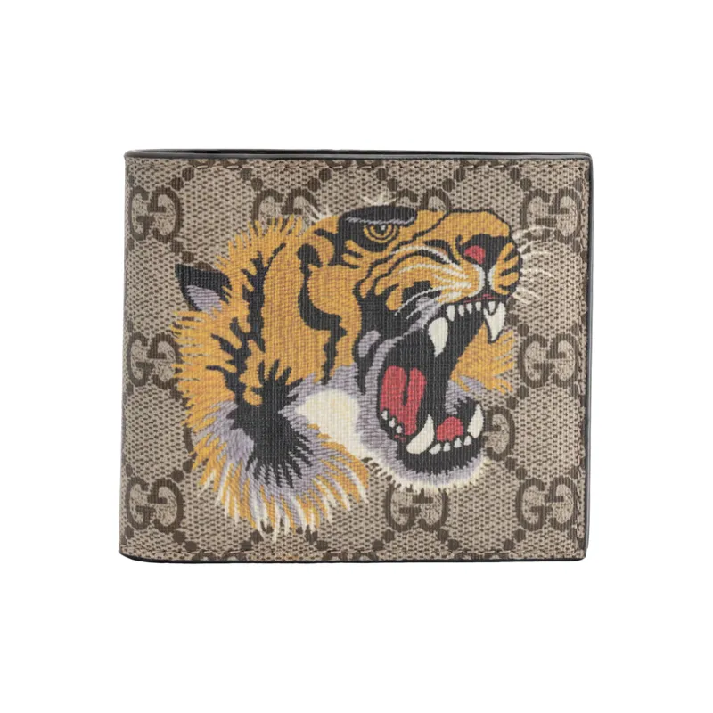 GUCCI Canvas Wallet, Wallet Men's Ebony-1