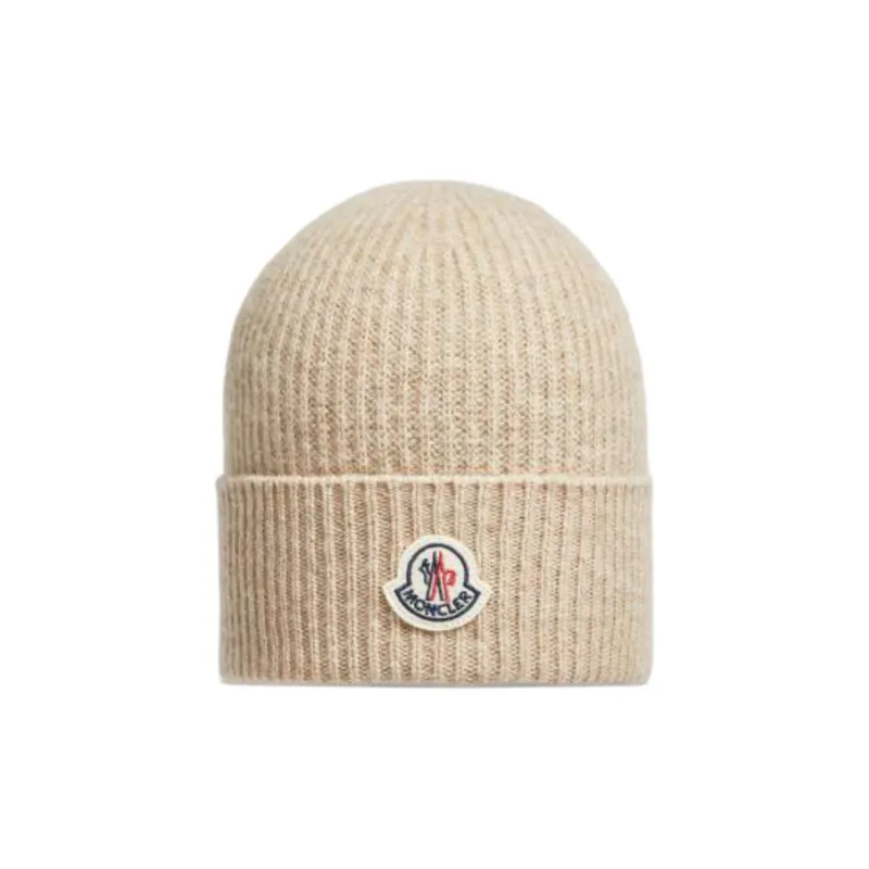 Moncler Cashmere Beanies Men's Beige-1