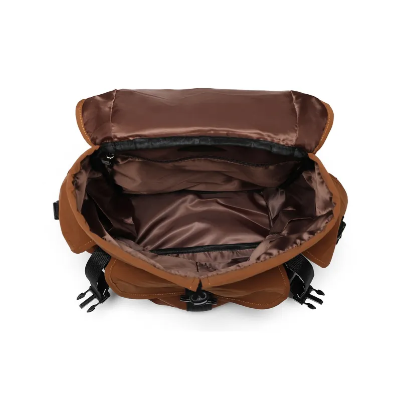 PT'SON Fabric Backpack Regular Unisex Rock Brown-3