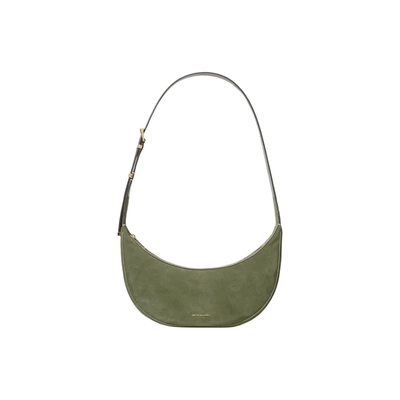 MICHAEL KORS Split Cow Leather Handbag, Shoulder Bag Women's Olive Green-0