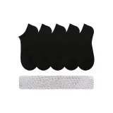 5-Pack[No-Show Socks Black 5][Foot Back Mesh]