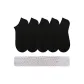 5-Pack[No-Show Socks Black 5][Foot Back Mesh]